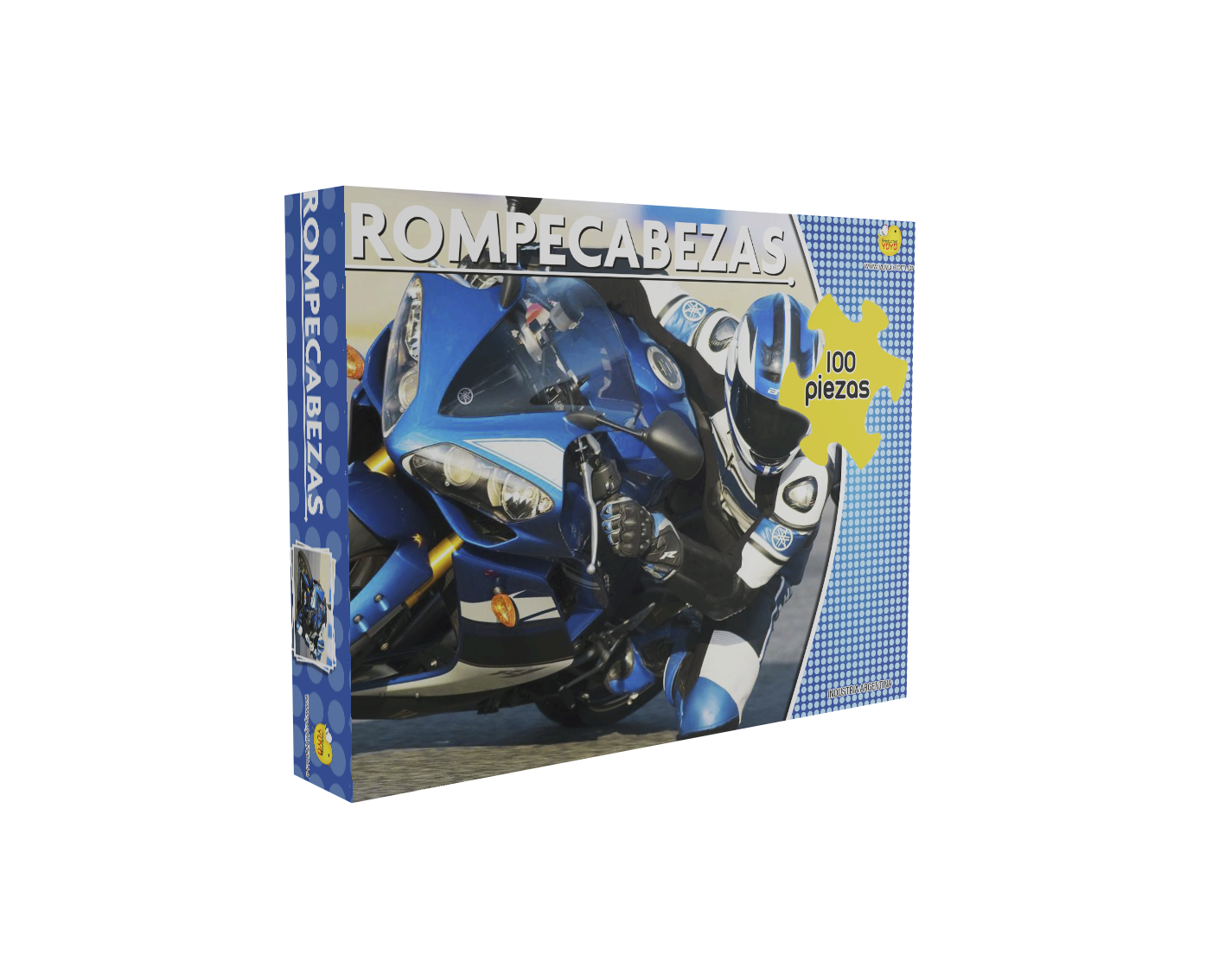 ROMPECABEZAS 100 P MOTO AZUL