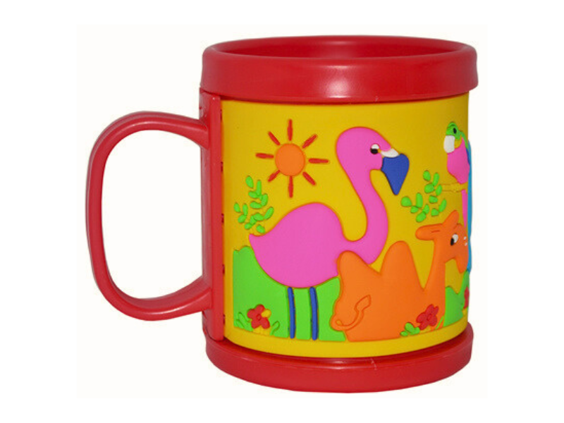 TAZA PLASTICA 3D ZOO AMARILLO